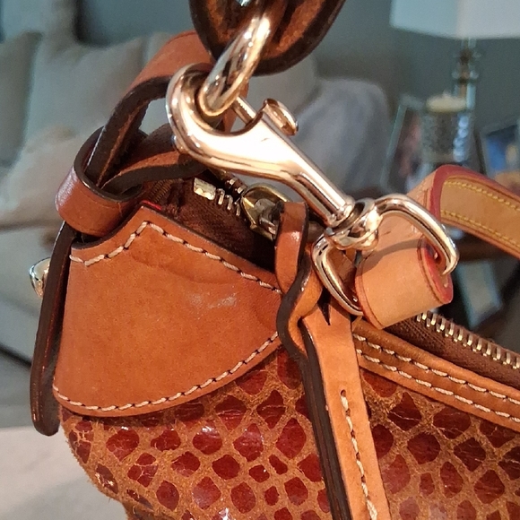 Dooney & Bourke Brown Leather Shoulder Bag - Picture 3 of 7
